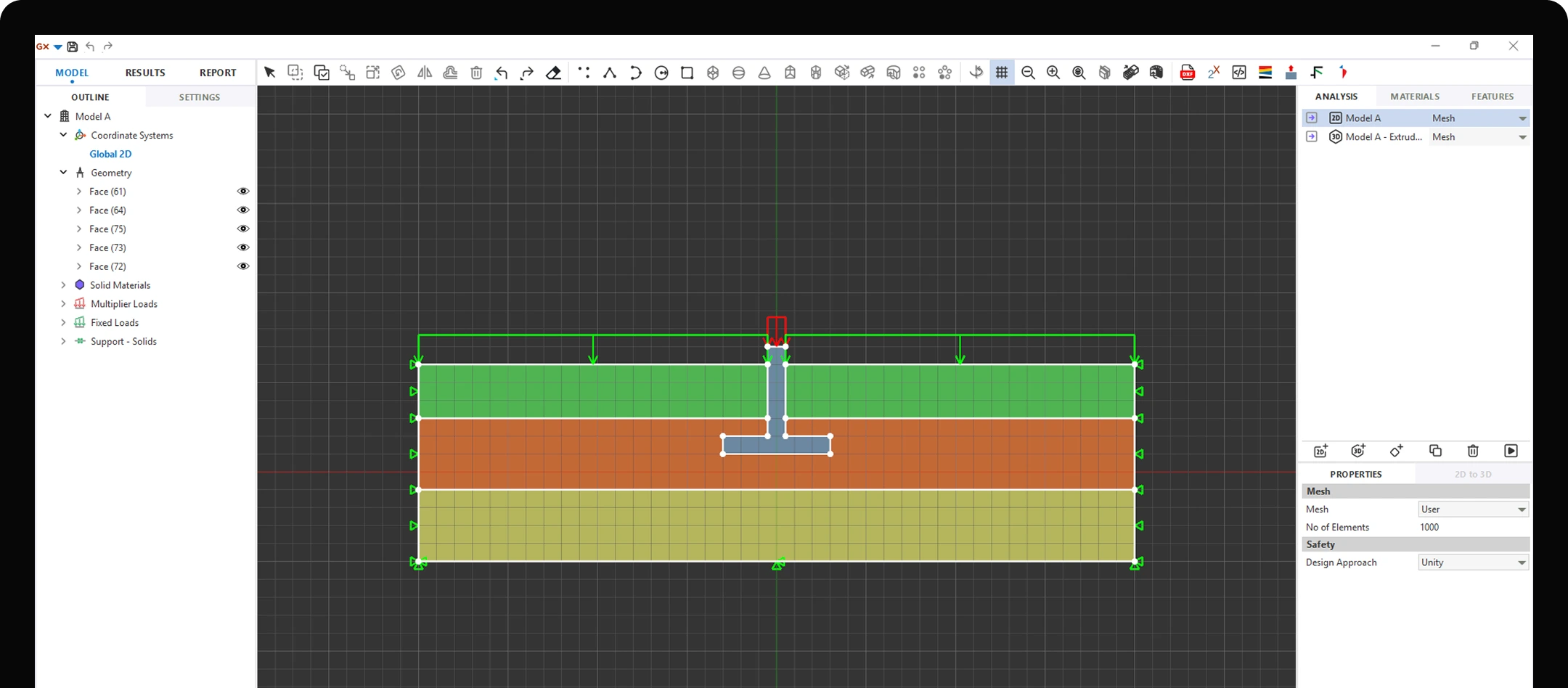 screenshot of 2d model in gx