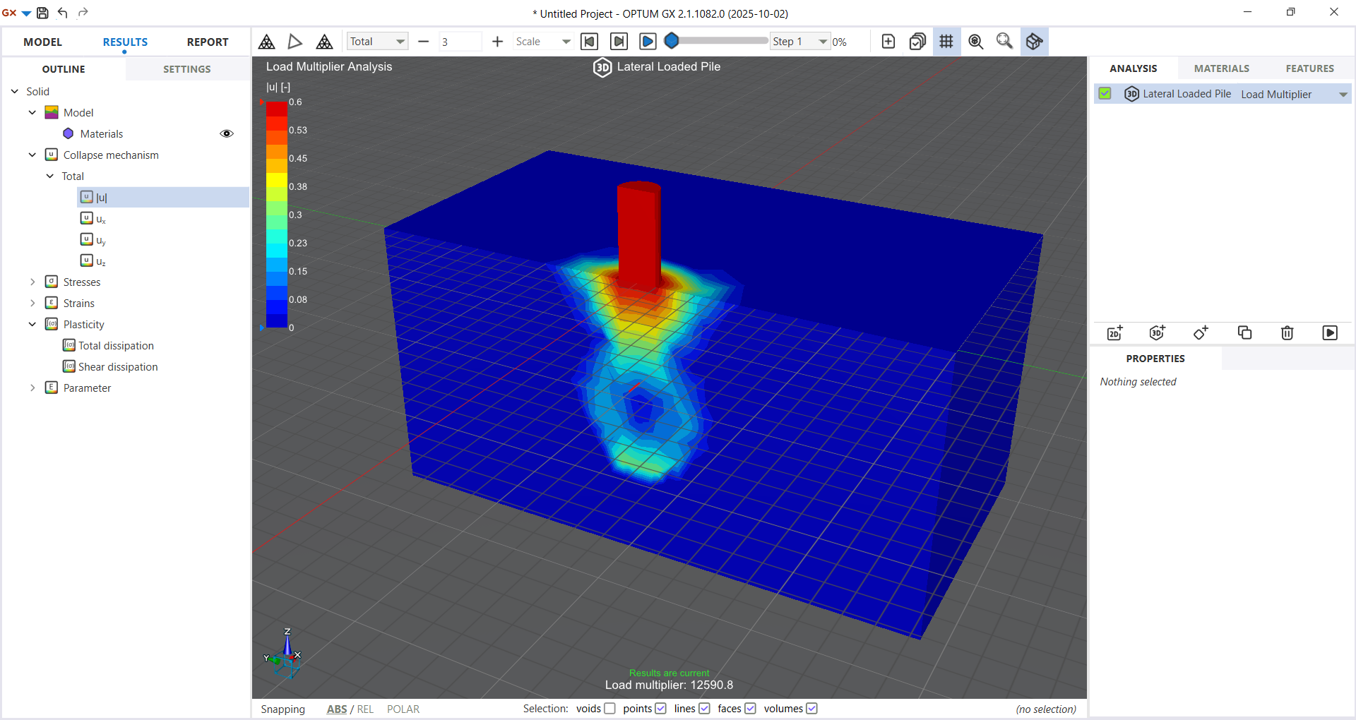Pile foundation design in FELA software OPTUM GX