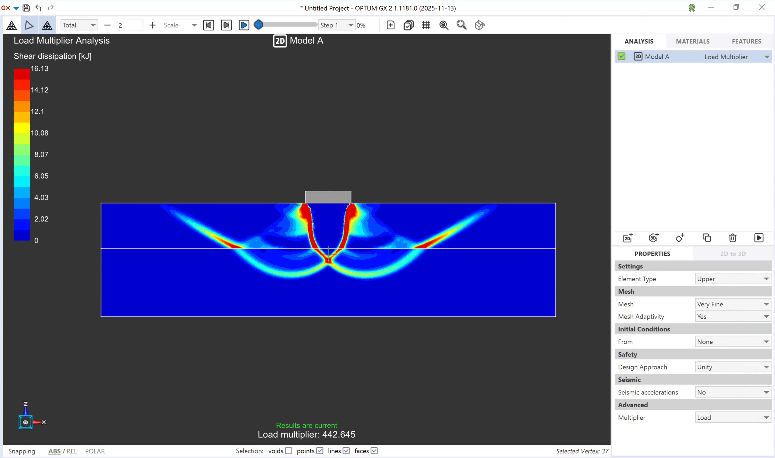 Seepage model for geotechnical analysis