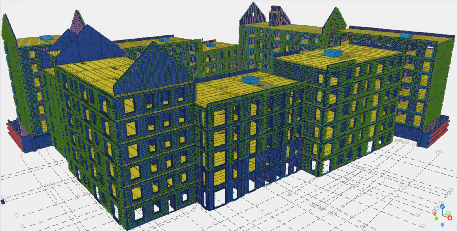 Python built model for a big concrete project for structural engineering